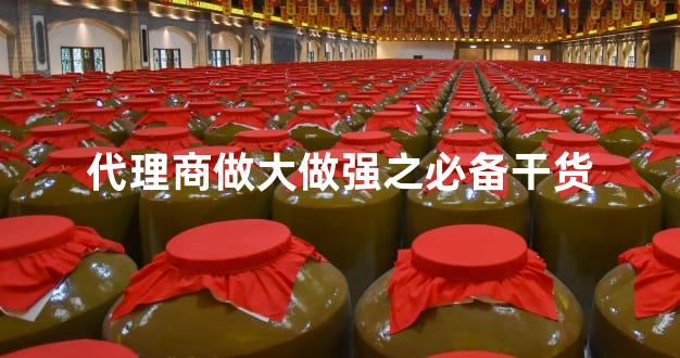 代理商做大做强之必备干货