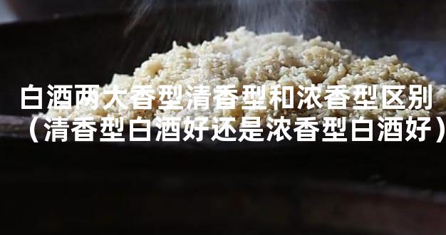 白酒两大香型清香型和浓香型区别（清香型白酒好还是浓香型白酒好）